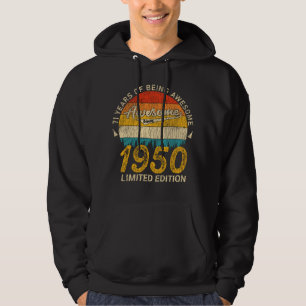 75 Year Old 1950 Retro Awesome 75th Birthday Gift Hoodie