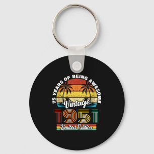75 Year Old Vintage 1951 Limited Edition 75th Birt Keychain