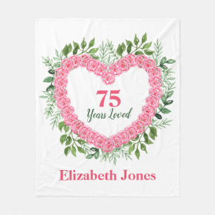 75 Years Loved 75th Birthday Blanket