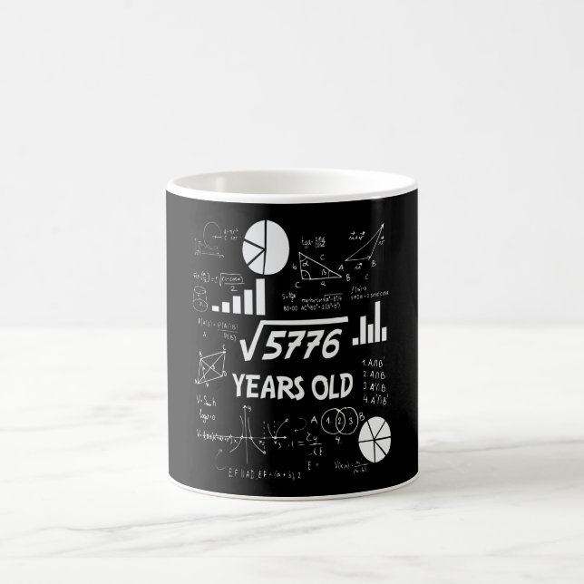 75 Years Old Bday Math Teacher 75th Birthday Gift Coffee Mug (Center)