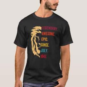 75 Years Old Legend Since July 1947 75th Birthday T-Shirt