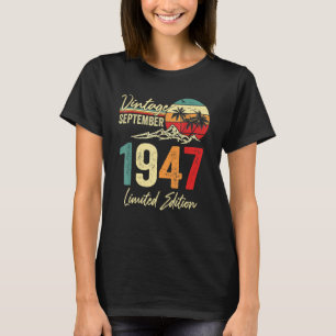 75 Yr Old Vintage September 1947  75th T-Shirt