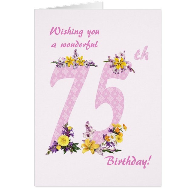 75e anniversaire Fleur numéros décorés (Devant)
