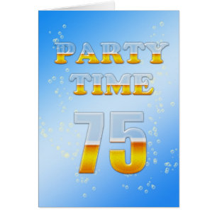 75e anniversaire invitation fête avec beaucoup de