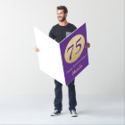 75e anniversaire Jumbo violet et or extra large