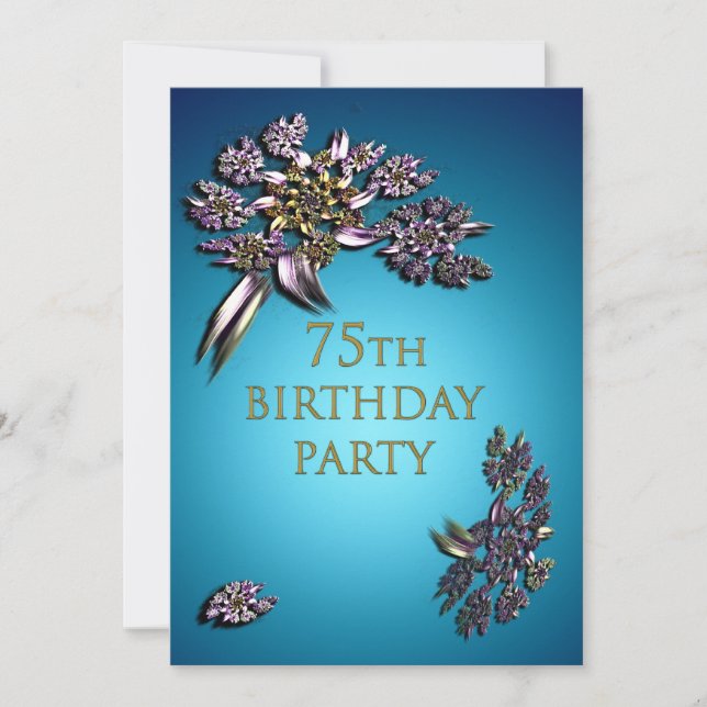 75e invitation de fête d'anniversaire (Devant)