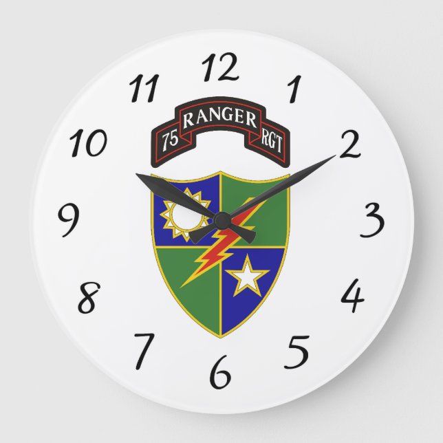 75e Régiment de Rangers - Horloge murale (Recto)