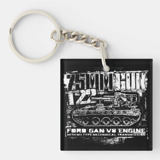 75mm gun T22 Keychain Acrylic Keychain (Front)