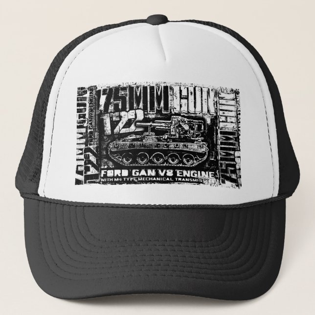 75mm gun T22 Trucker Hat Trucker Hat (Front)