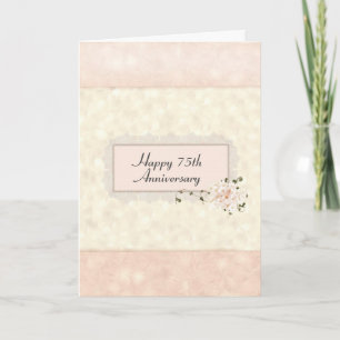 75th Anniversary Floral Bouquet  Card
