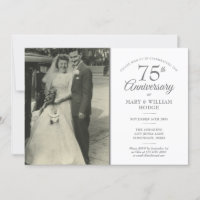 75th Anniversary Heart Confetti Wedding Photo