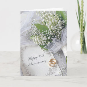 75th Anniversary Lily of the Valley Bouquet  Card