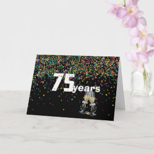 75th anniversary toast in confetti card