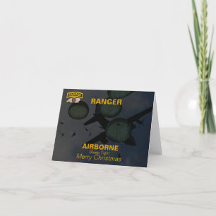 75th army airborne ranger christmas vets Card