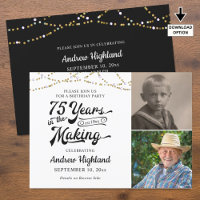 75th Birthday 75 YEARS IN THE MAKING Black Gold