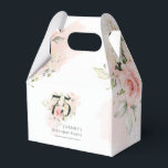 75th Birthday Any Age Floral Pink Floral Greenery Favor Box<br><div class="desc">Pink Rose Floral Bunch Any Age Birthday Party favour box. Rustic floral greenery and pink rose foliage. The template that can be easily edited and the text replaced with your own details by clicking the "Personalize" button. For further customization, please click the "Customize Further" link and use our design tool...</div>