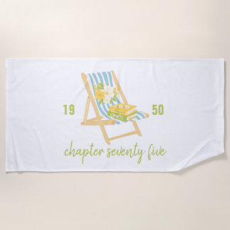 75th Birthday Beach Towel, 75th Birthday Gift Beach Towel