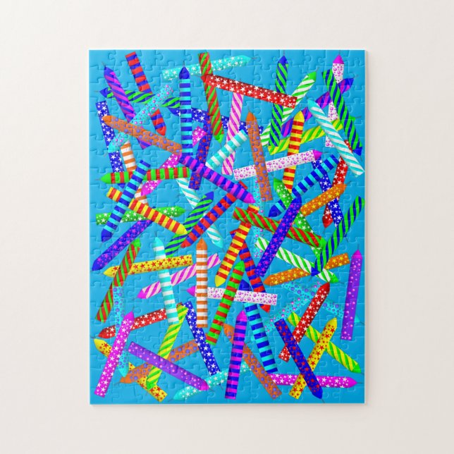 75th Birthday Candle Jigsaw Puzzle (Vertical)