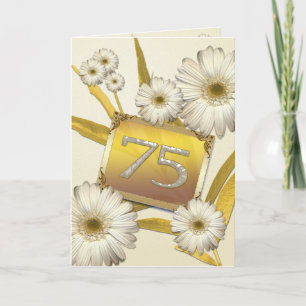75th Birthday card with daisies.
