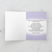 75th Birthday Card with Purple and White Flower (Inside)
