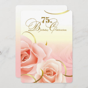 75th Birthday Celebration Custom Invitations