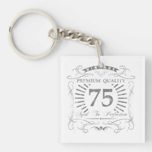 75th Birthday Gag Gift Keychain