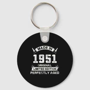75th Birthday Gift For Legends Made In 1951 75 Yea Keychain