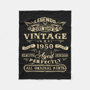 75th Birthday Gift For Vintage Legend Born 1950 75 Fleece Blanket