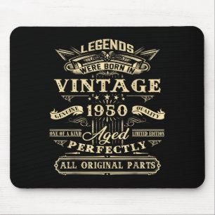 75th Birthday Gift For Vintage Legend Born 1950 75 Mouse Pad