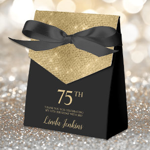 75th Birthday Gold Thank You Favour Box