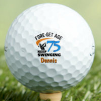75th Birthday Golf Balls Funny Gift Blue - 12 Pack