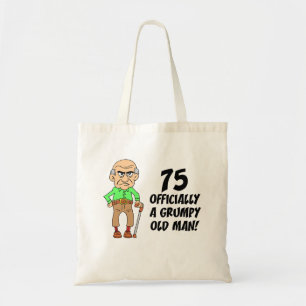75th Birthday Grumpy Old Man Tote Bag