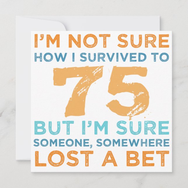 75th Birthday Legend Card (Front)