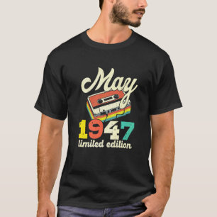 75th Birthday May 1947 Vintage Cassette T-Shirt