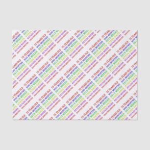 75th Birthday Milestones Tissue Paper