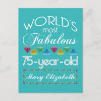 75th Birthday Most Fabulous Colourful Gem Turquois