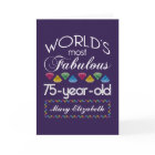 75th Birthday Most Fabulous Colourful Gems Purple