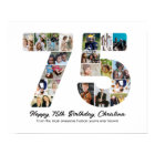 75th Birthday Number 75 Photo Collage Anniversary