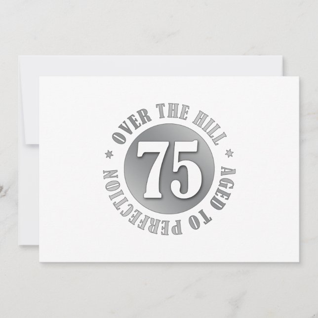 75th Birthday Over The Hill Card (Front)