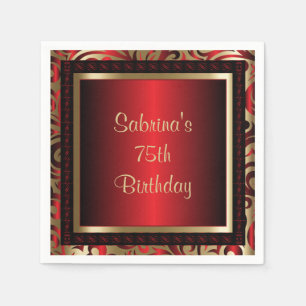 75th Birthday Party   DIY Text Napkin