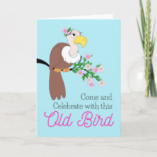 75th Birthday Party Funny Invitation with Vulture
