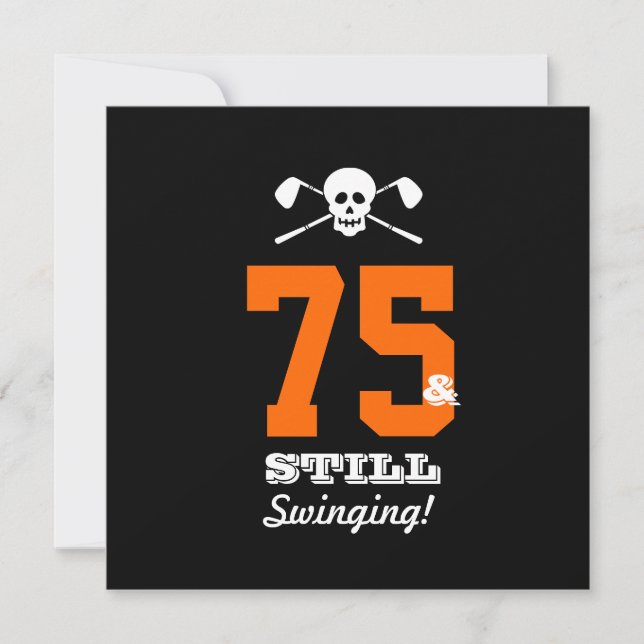 75th Birthday Party Golf - Still Swinging! Invitation (Front)