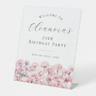 75th Birthday Party January Birth Flower Welcome