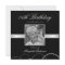 75th Birthday Party Photo Invitations Silver Black