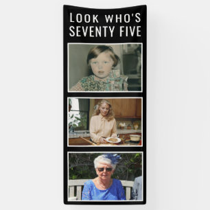 75th Birthday Photo Banner