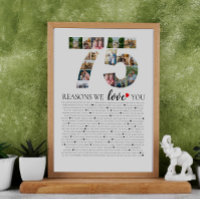 75th birthday photo collage reasons we love you 