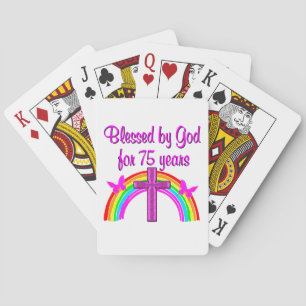 75TH BIRTHDAY PRAYER PERSONALIZED DESIGN PLAYING CARDS