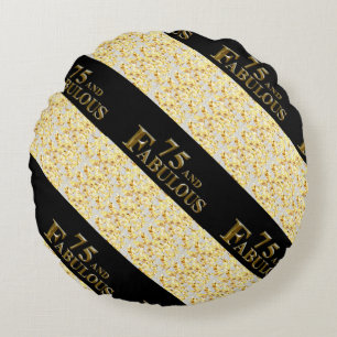75th Birthday  Round Pillow