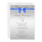 75th Birthday Silver Sequin Royal Blue Bow Diamond