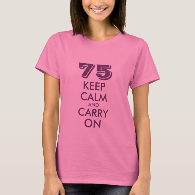 75th Birthday t shirt for women | Customizable age (Front)